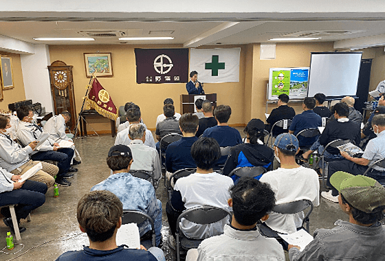 安全衛生集会の参加者